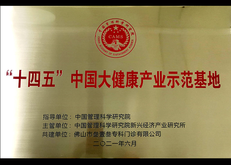 “十四五”中國大健康產業示范基地